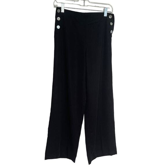 Soft Surroundings Pants - Soft Surroundings Wide Leg Crop Sailor Pant Tencel Black Size XS